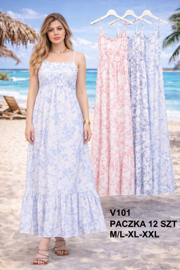 Sukienki damskie Roz M-2XL, Mix Kolor .Paczka 12 szt